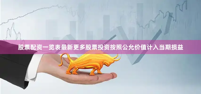 股票配资一览表最新更多股票投资按照公允价值计入当期损益
